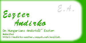 eszter andirko business card